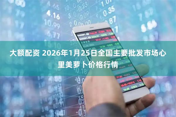 大额配资 2026年1月25日全国主要批发市场心里美萝卜价格行情